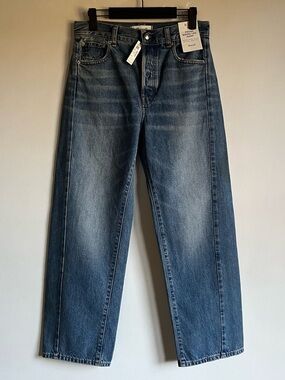 NWT Madewell Pieced Barrel Leg Jeans Size 25 Rockcastle Wash Denim $148 NV534